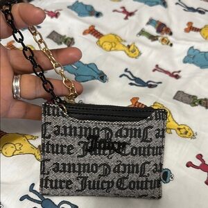 Juicy Couture Black and Gray Mini Pouch